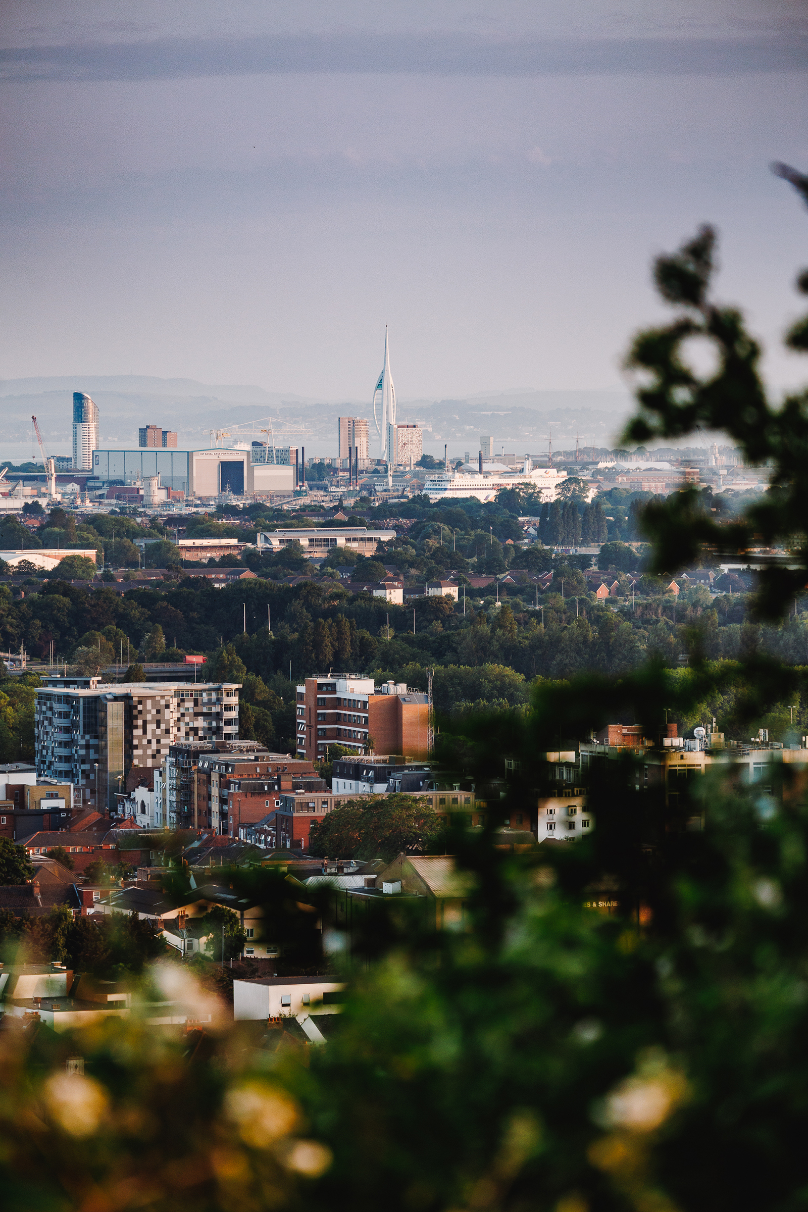 Portsmouth as seen from Portsdown Hill